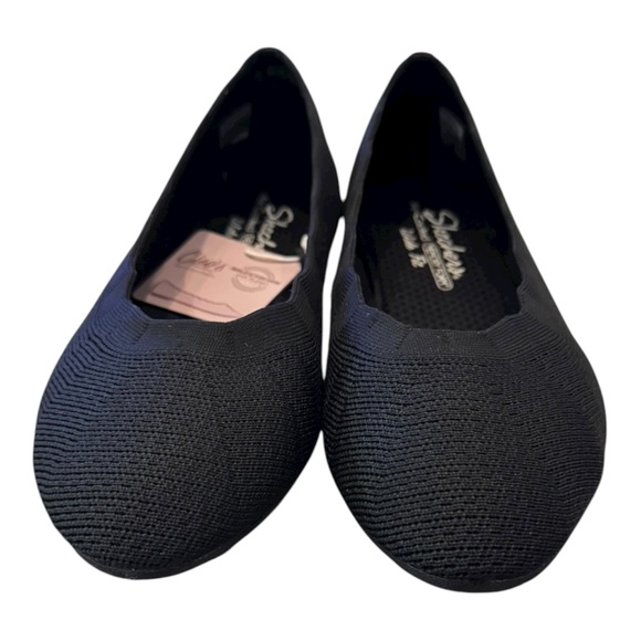 New Skechers Cleos Black Scalloped Edge Flats 8.5 - Picture 5 of 8